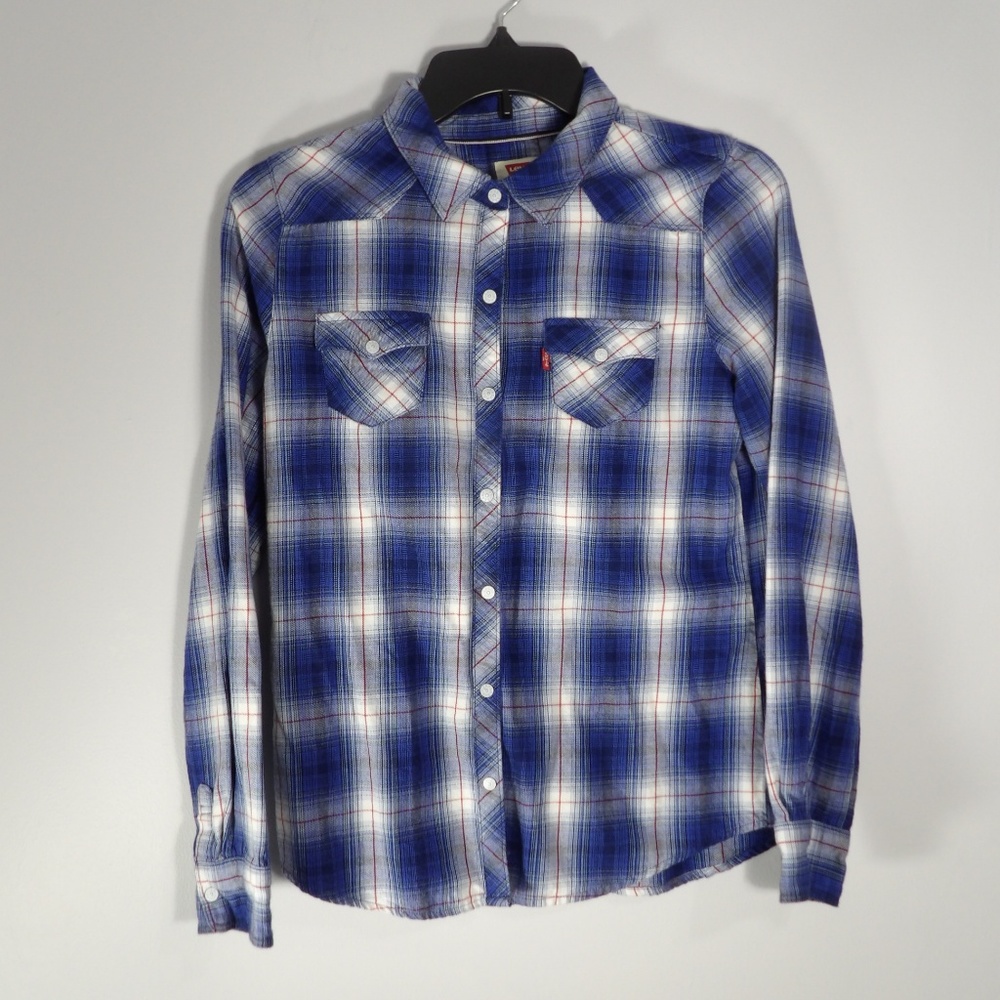 NWOT Girls Levis Plaid Western Shirt Size XL 13-15